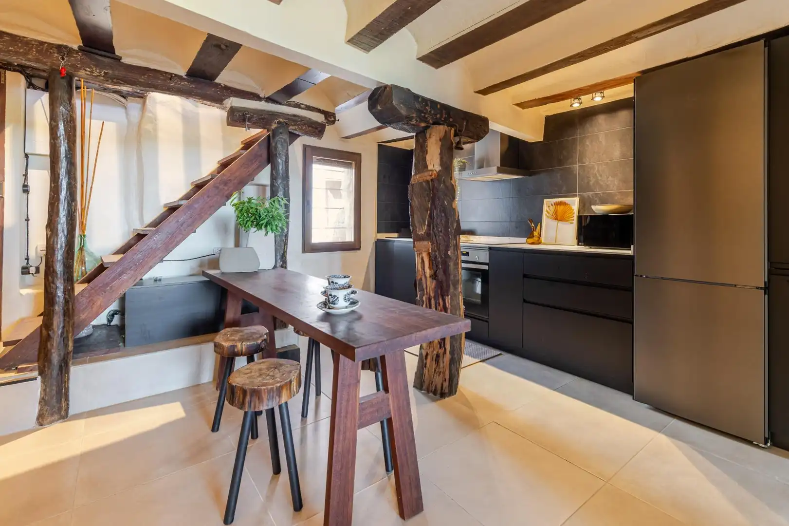 Cocina de Finca rústica en venta en Venta del Moro con Jardín privado, Terraza y Amueblado