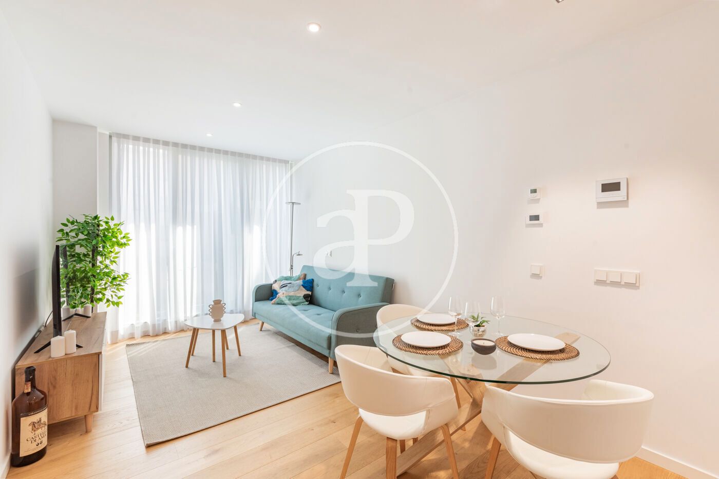 Living room of Flat to rent in  Madrid Capital  with Air Conditioner, Heating and Terrace