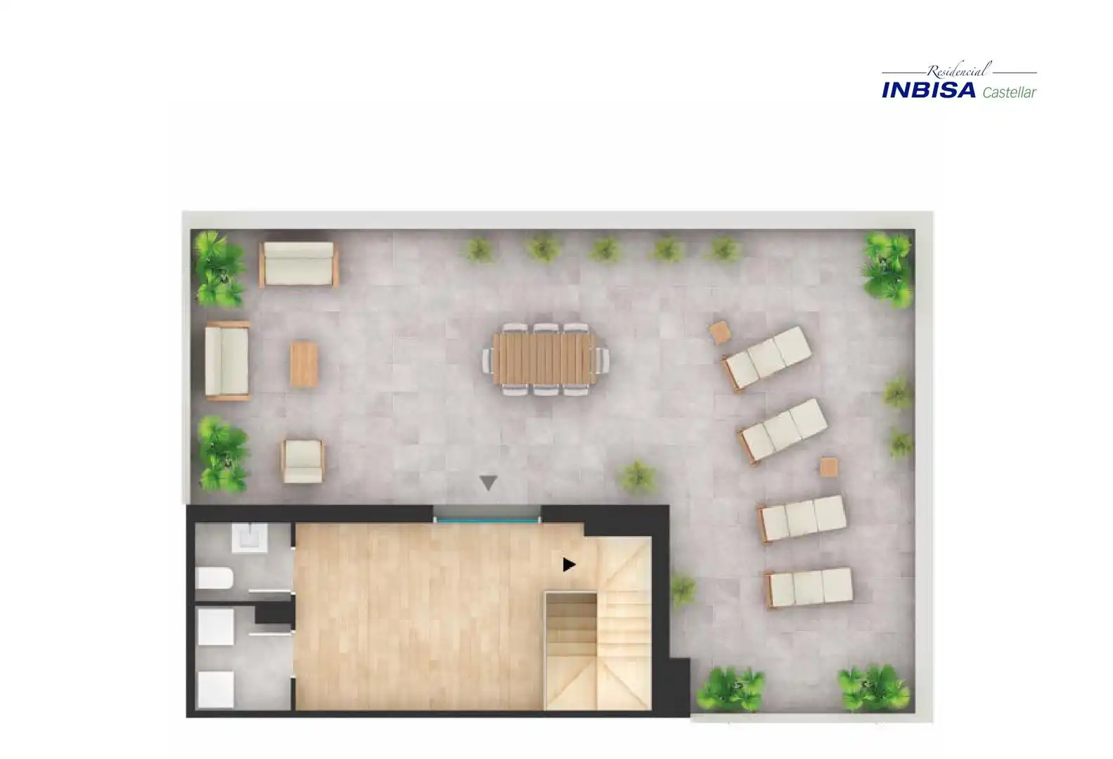 Terraza de Piso en venta en Castellar del Vallès con Calefacción, Jardín privado y Parquet