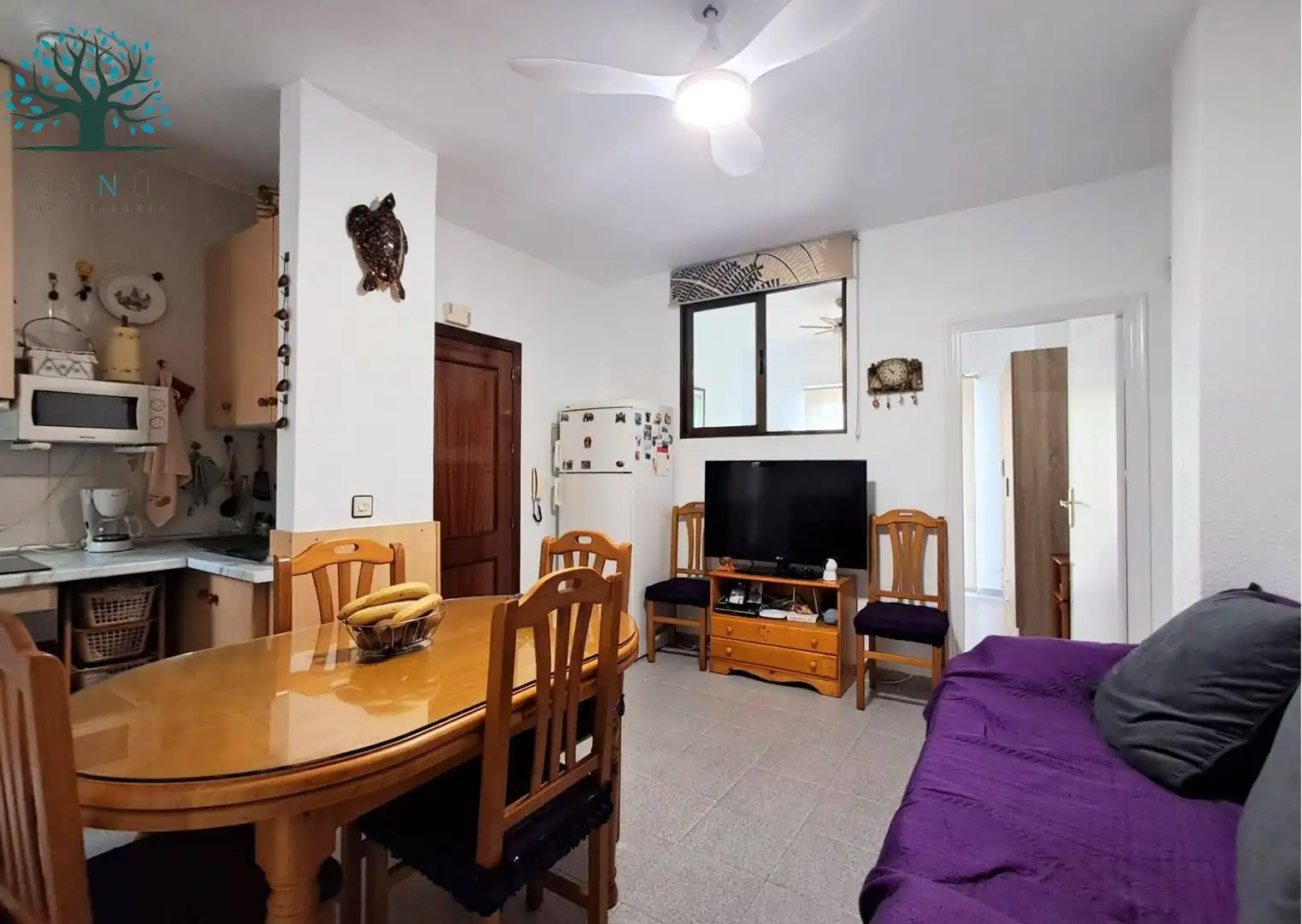 Sala d'estar de Apartament en venda en Mazarrón amb Aire condicionat i Moblat