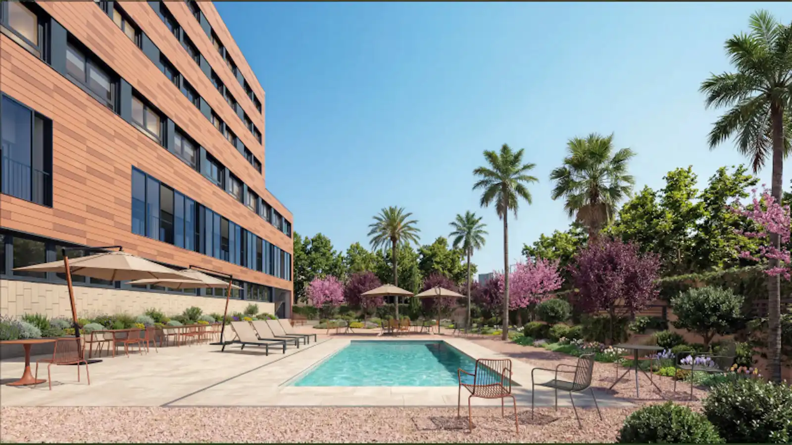 Piscina de Pis de lloguer en Sant Martí