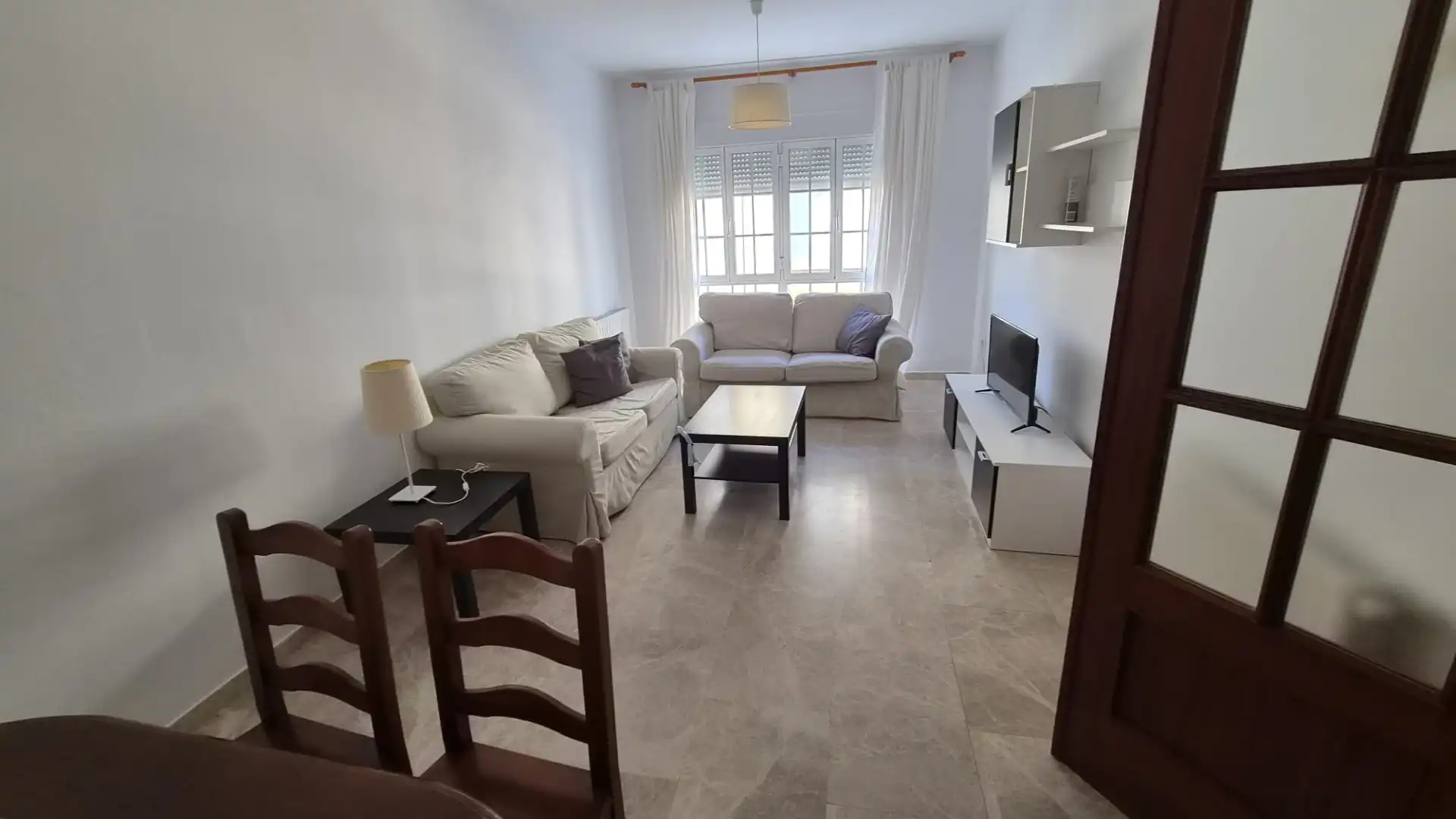 Sala de estar de Piso de alquiler en Badajoz Capital con Aire acondicionado, Calefacción y Amueblado