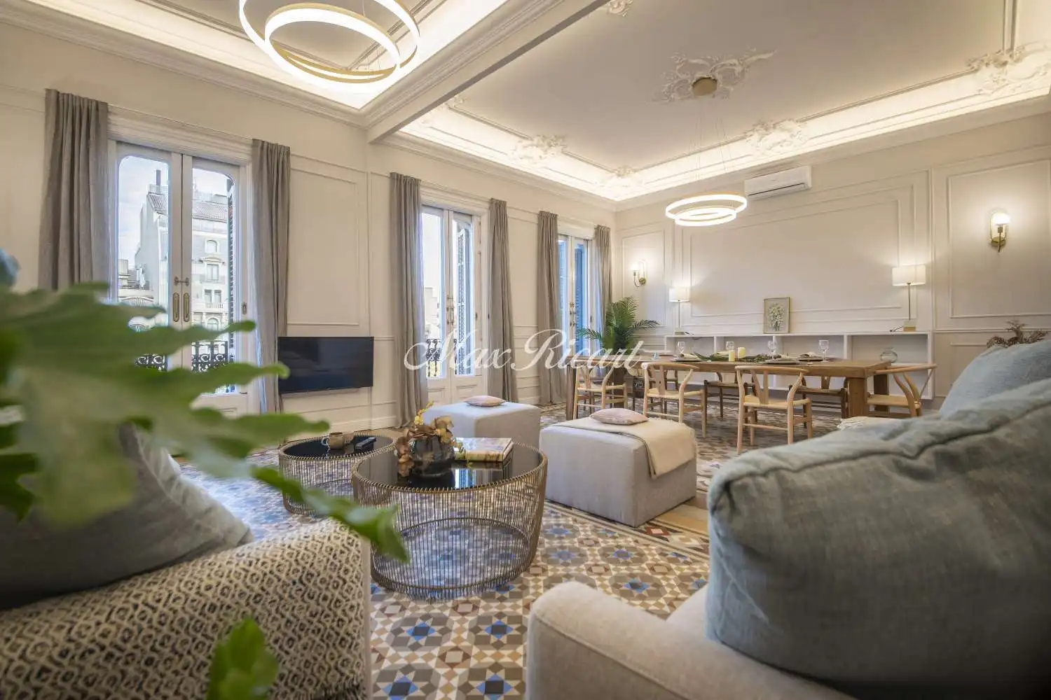Wohnzimmer von Wohnung zur Miete in Barcelona mit Klimaanlage, Heizung und Abstellraum