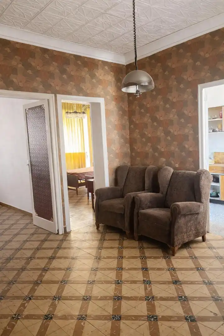 Sala de estar de Casa adosada en venta en Almansa con Terraza