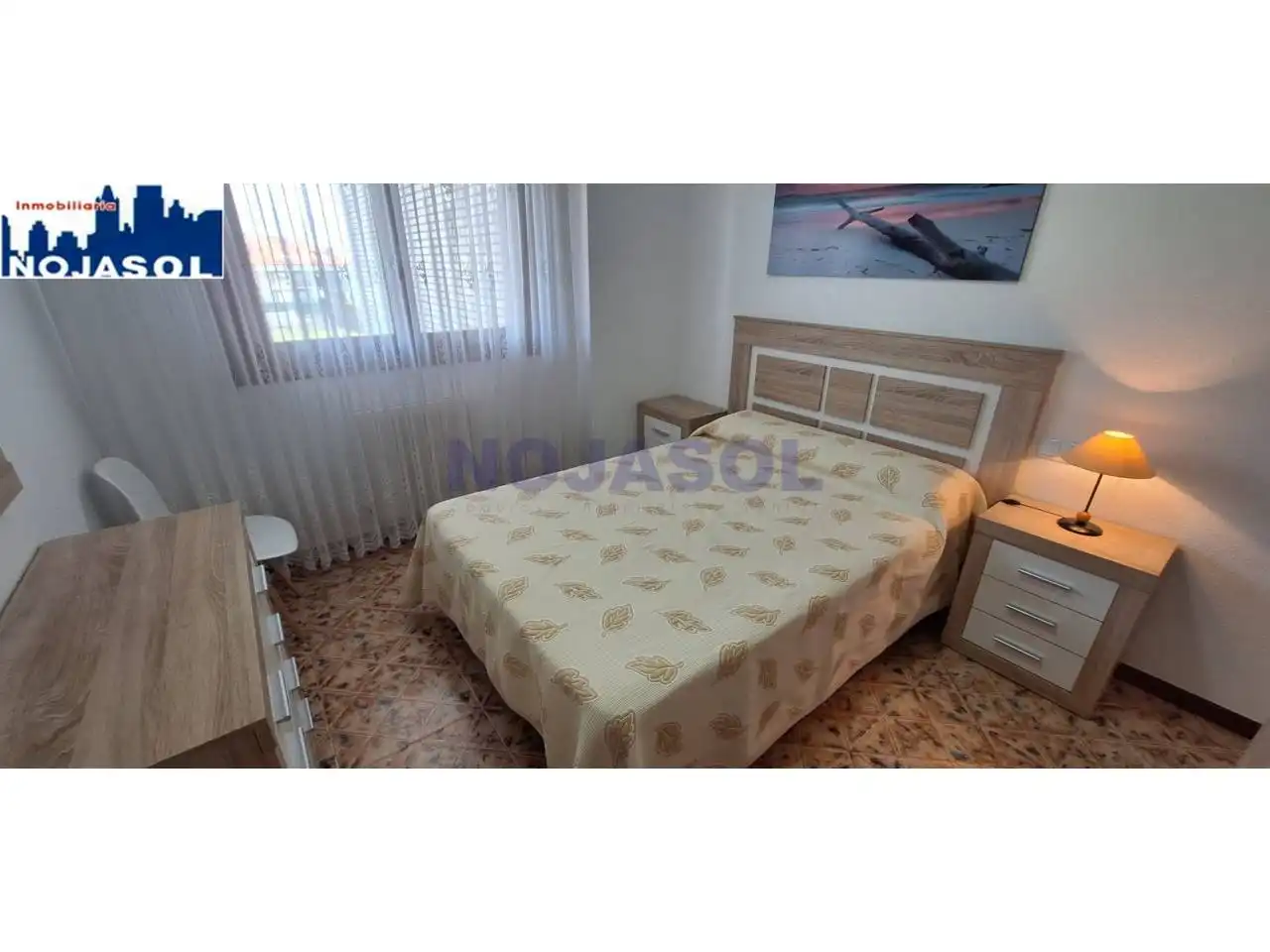 Schlafzimmer von Wohnung zur Miete in Noja mit Heizung, Terrasse und Möbliert