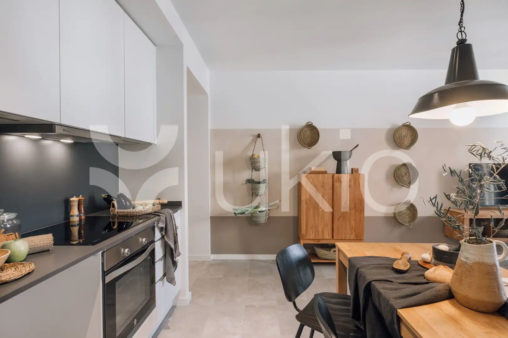 Cocina de Apartamento de alquiler en Barcelona con Aire acondicionado, Amueblado y Horno