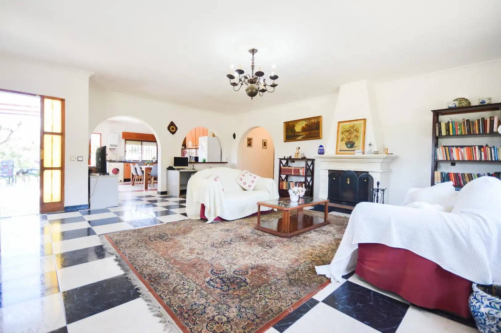 Sala d'estar de Finca rústica en venda en Pechina amb Aire condicionat, Jardí privat i Terrassa