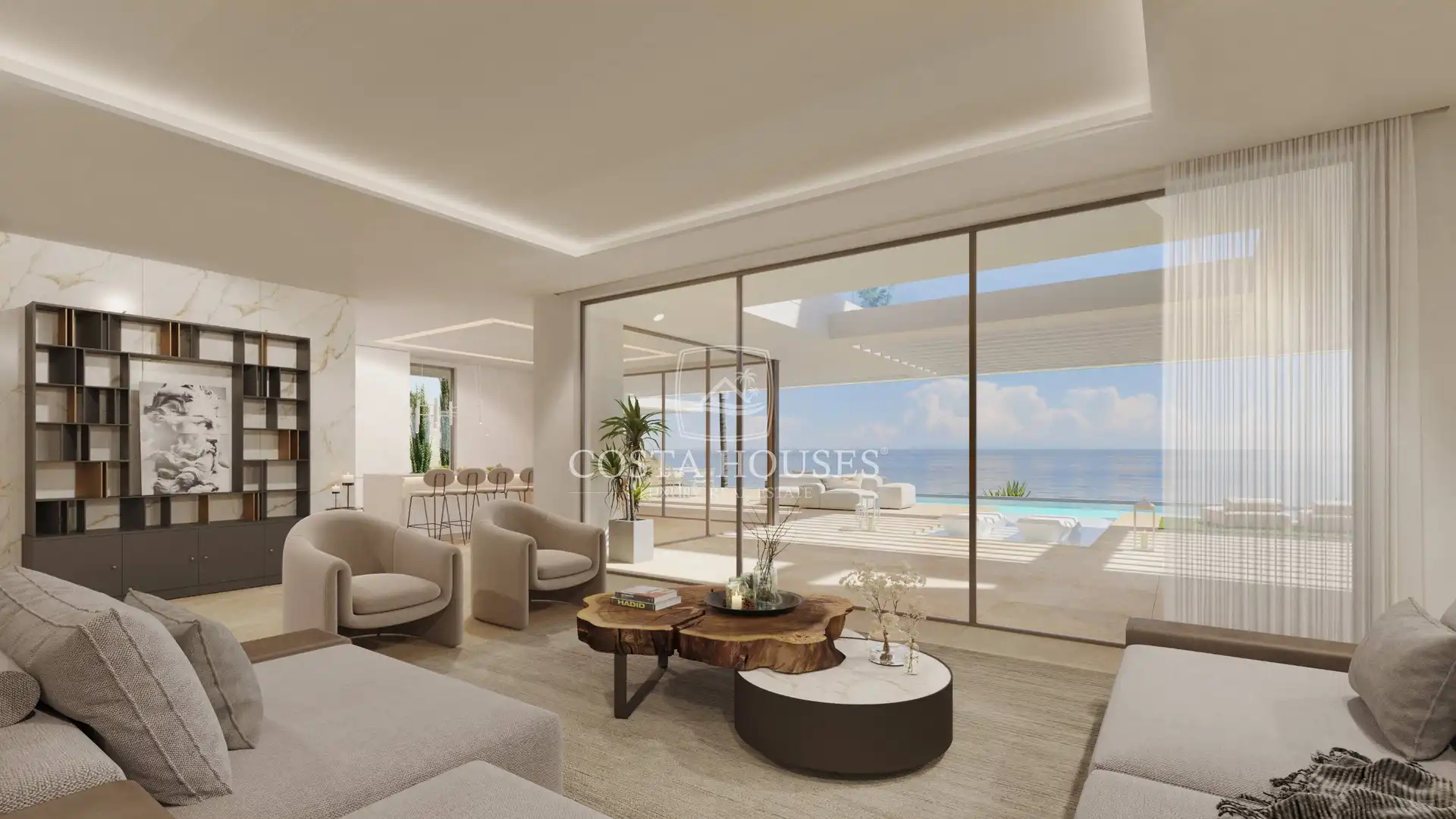 Sala d'estar de Casa o xalet en venda en Jávea / Xàbia amb Aire condicionat, Jardí privat i Terrassa