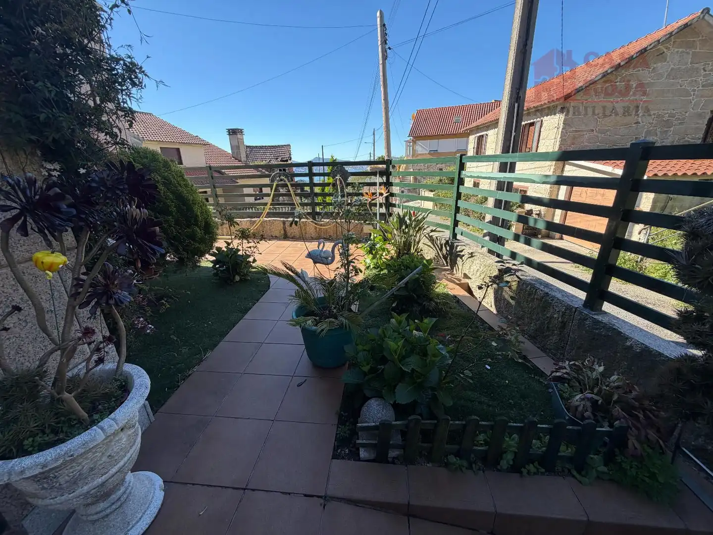Garden of Detached homes for sale in Moaña  with Heating, Parquet flooring and Terrace