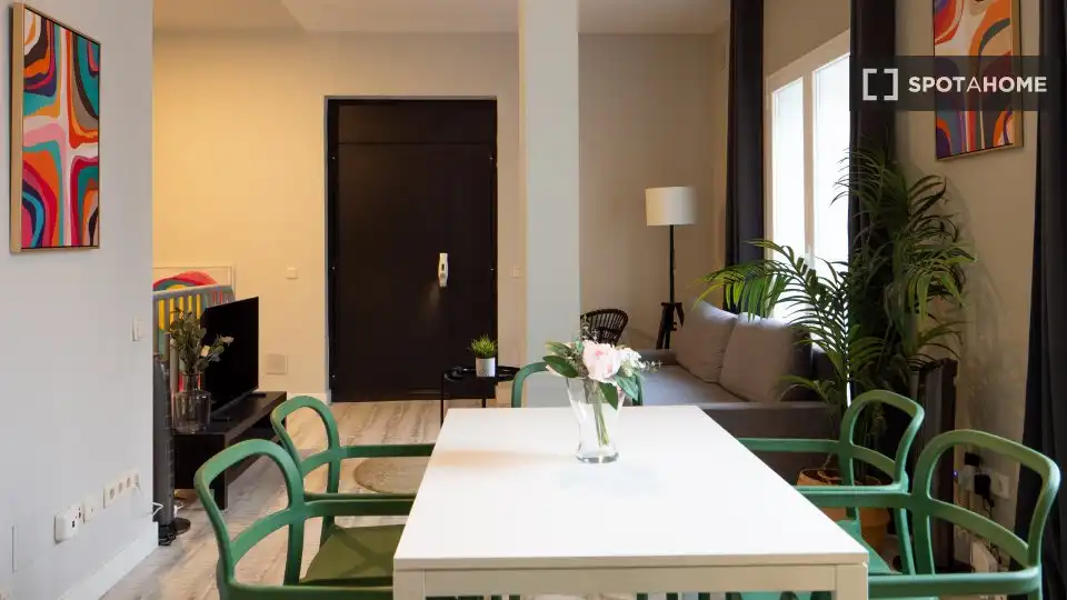 Sala d'estar de Apartament per a compartir en Madrid amb Aire condicionat, Calefacció i Terrassa