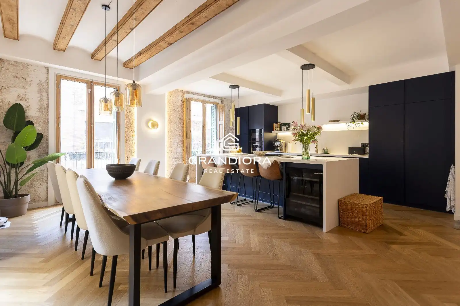 Kitchen of Flat for rent in Barcelona  with Air Conditioner
