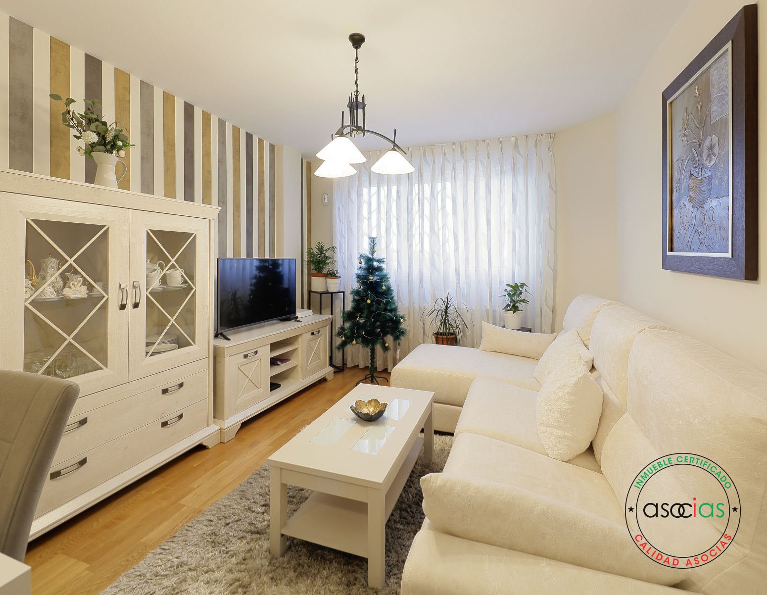 Living room of Flat for sale in Gijón   with Heating and Parquet flooring