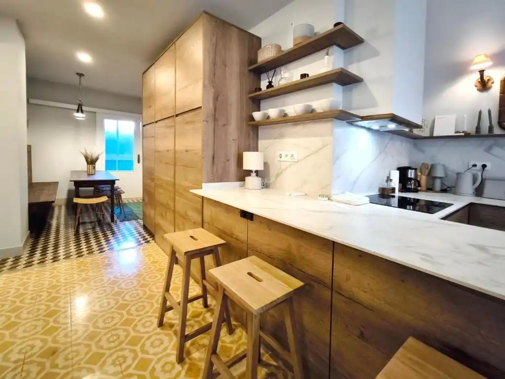Küche von Wohnung zum Verkauf in Campdevànol mit Heizung, Terrasse und Möbliert