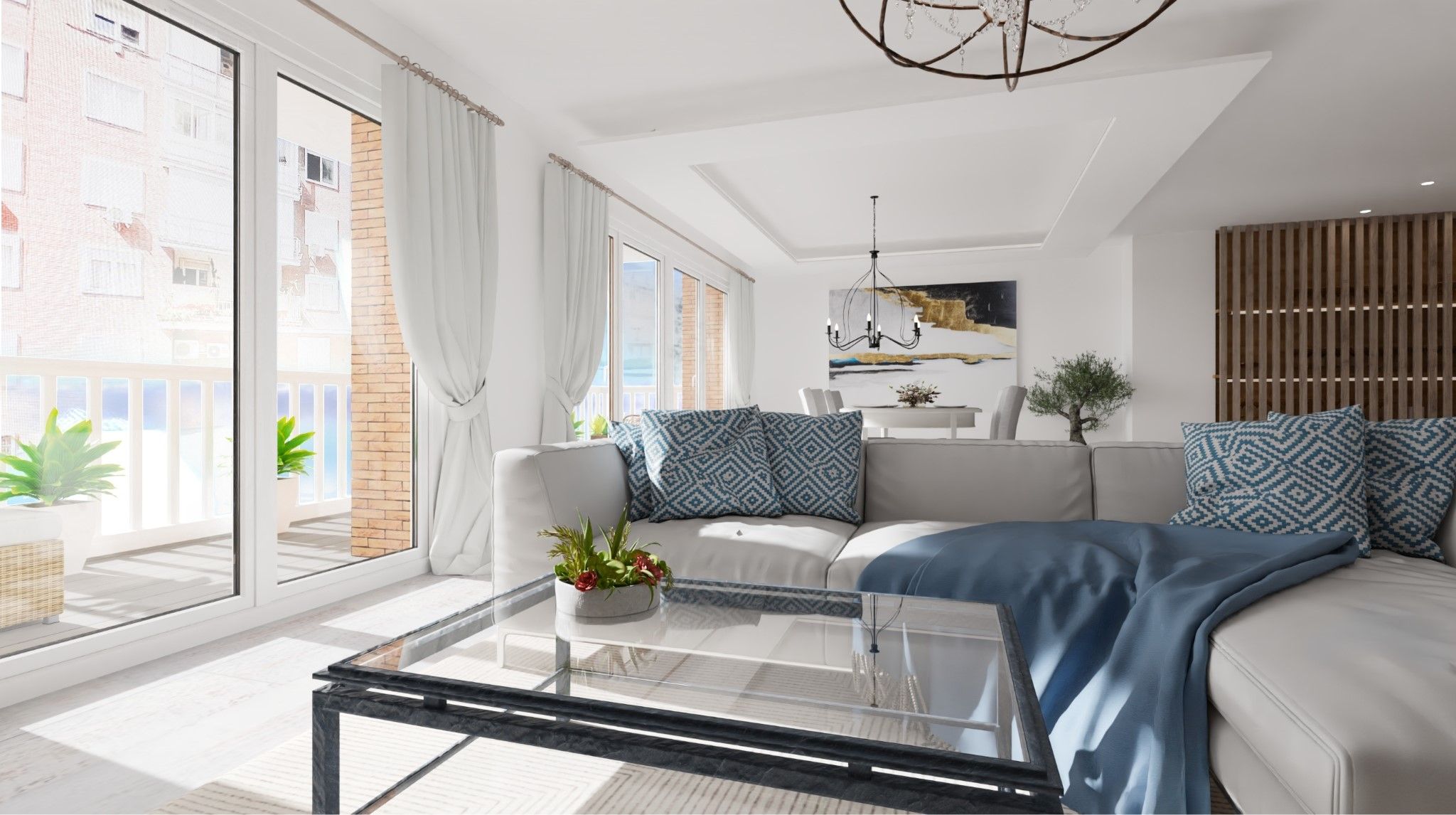 Living room of Flat for sale in  Madrid Capital  with Heating and Terrace
