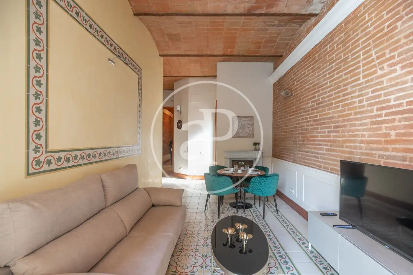 Sala de estar de Piso de alquiler en Barcelona con Aire acondicionado, Calefacción y Terraza