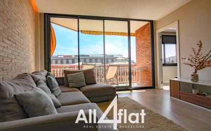 Exterior view of Flat to rent in  Barcelona Capital  with Air Conditioner, Parquet flooring and Furnished