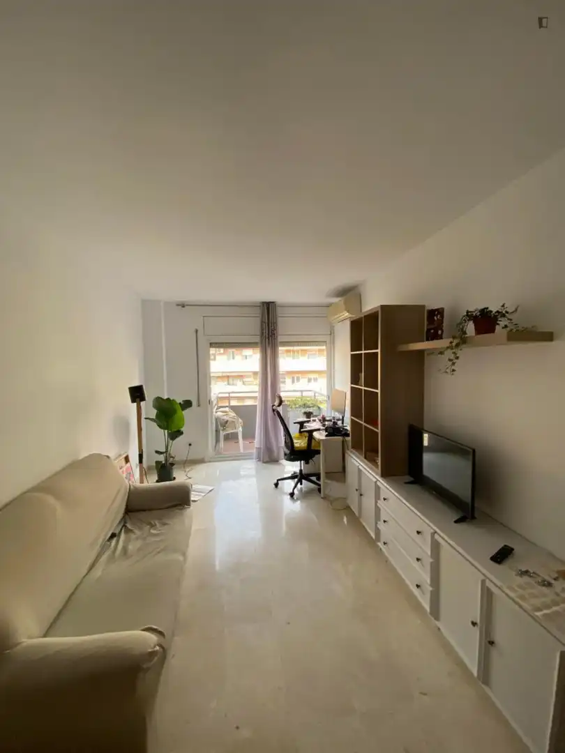 Sala d'estar de Apartament per a compartir en Barcelona amb Aire condicionat, Calefacció i Moblat