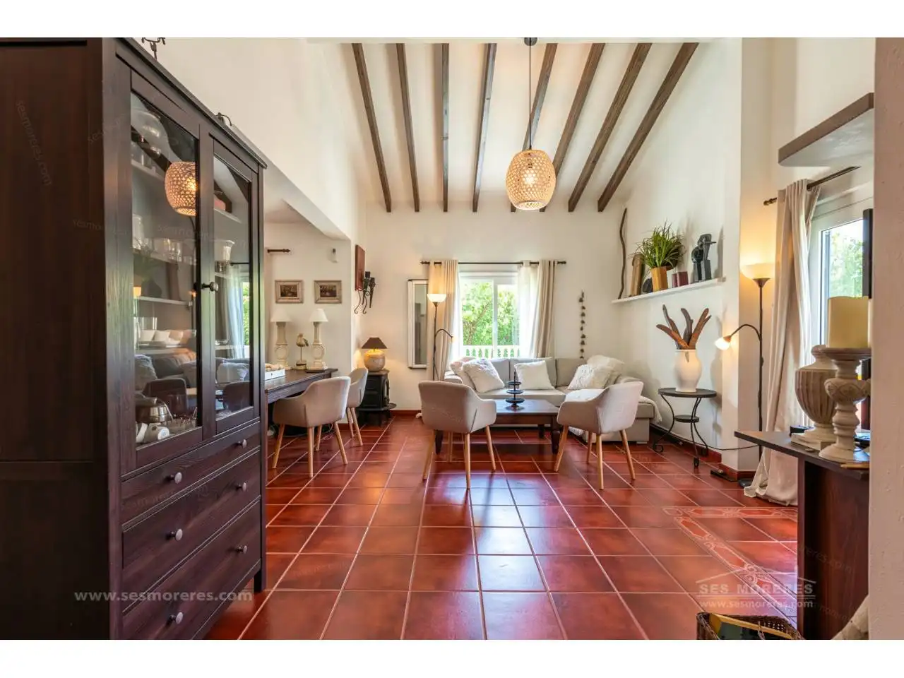 Sala d'estar de Finca rústica en venda en Es Mercadal amb Aire condicionat, Jardí privat i Terrassa