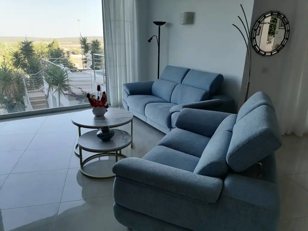 Sala d'estar de Casa o xalet de lloguer en Calvià amb Aire condicionat, Jardí privat i Terrassa