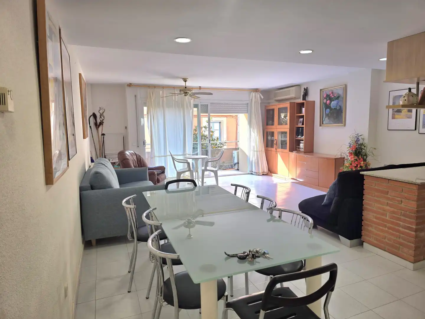 Esszimmer von Wohnung zum Verkauf in Calella mit Klimaanlage, Heizung und Balkon