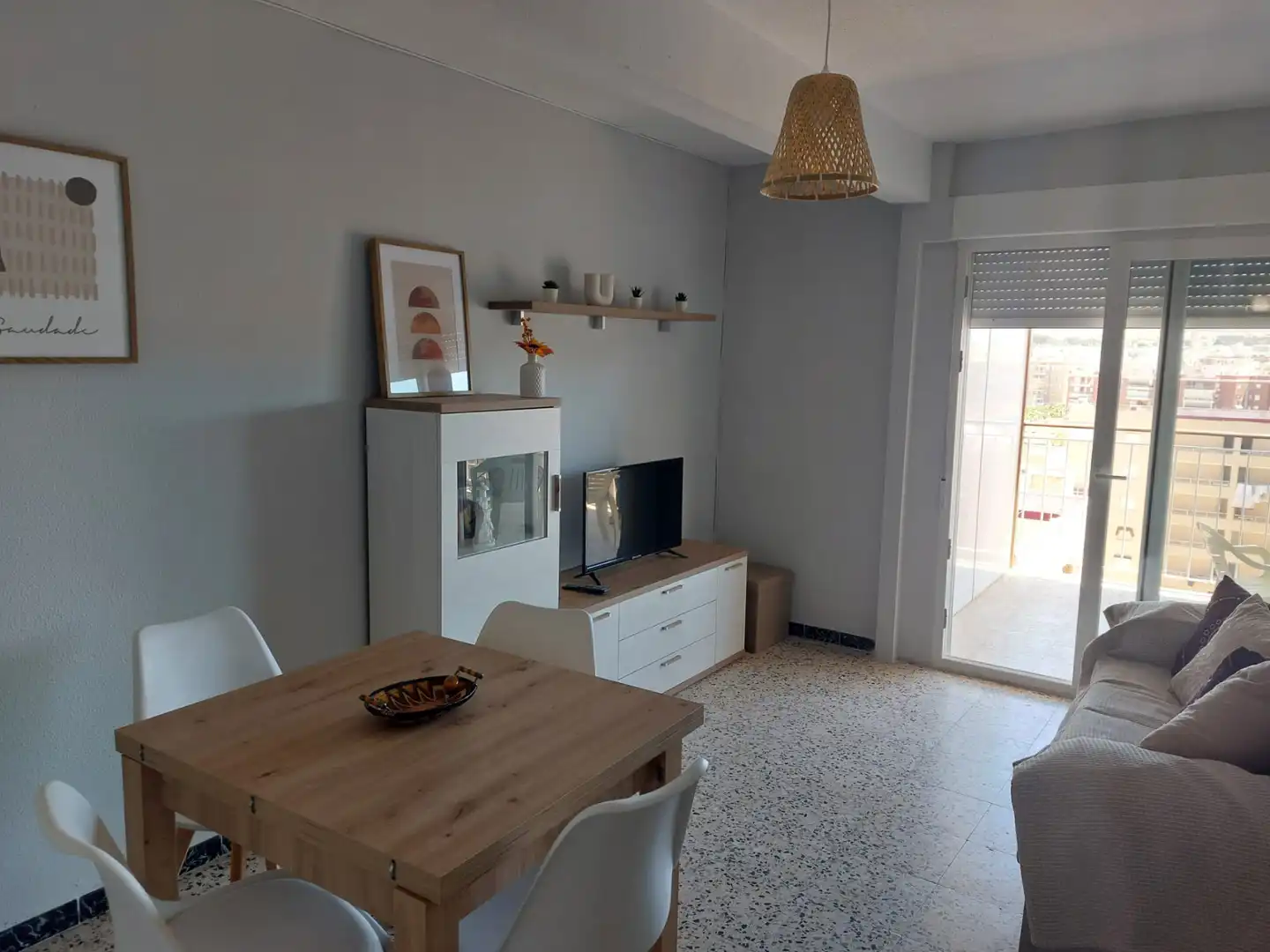 Dining room of Apartments for rent in Santa Pola  with Terrace, Furnished and Oven