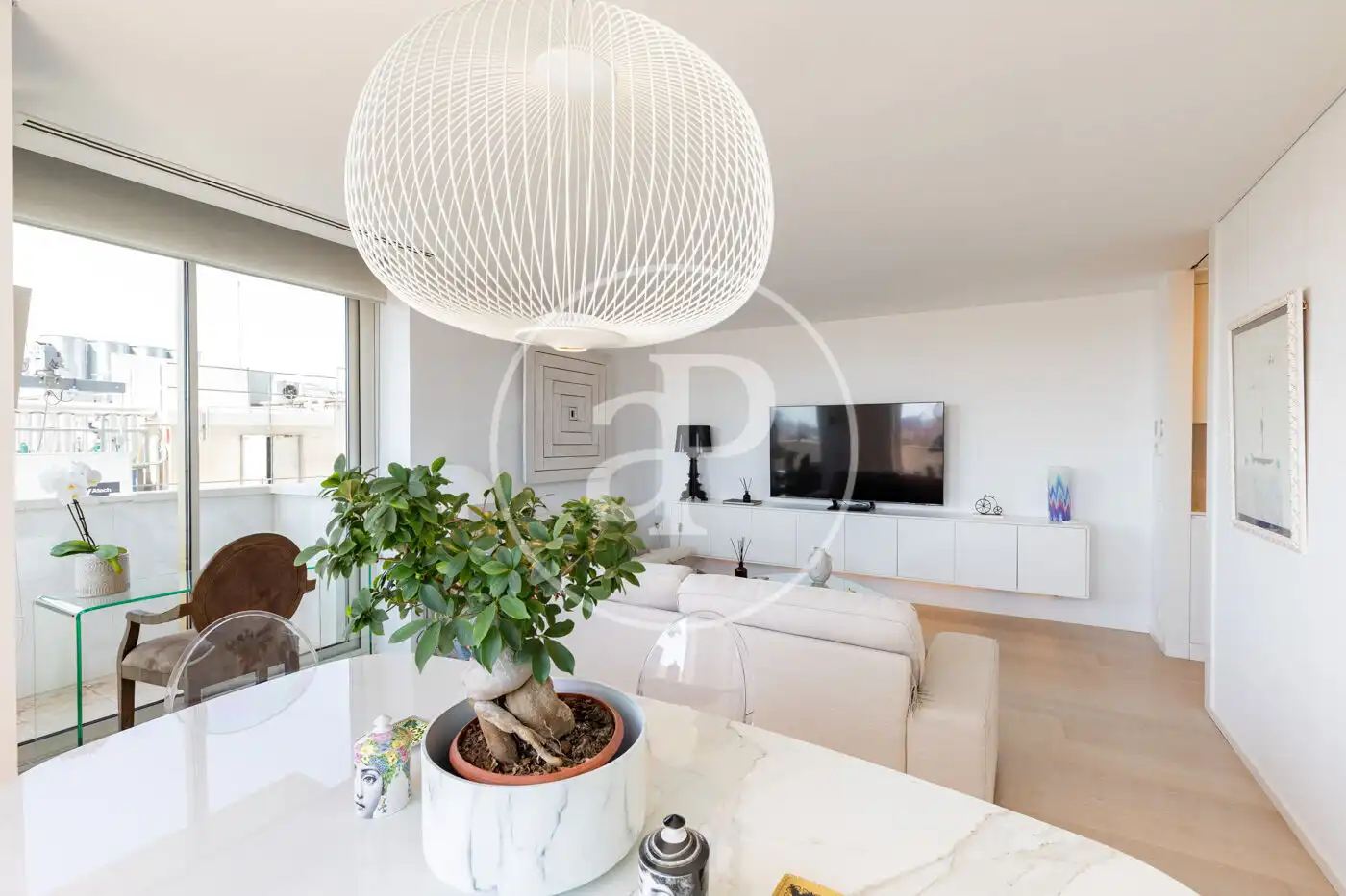 Sala de estar de Piso en venta en  Barcelona Capital con Aire acondicionado, Calefacción y Terraza