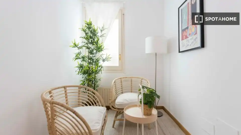Sala d'estar de Pis de lloguer en Barcelona amb Aire condicionat, Calefacció i Moblat