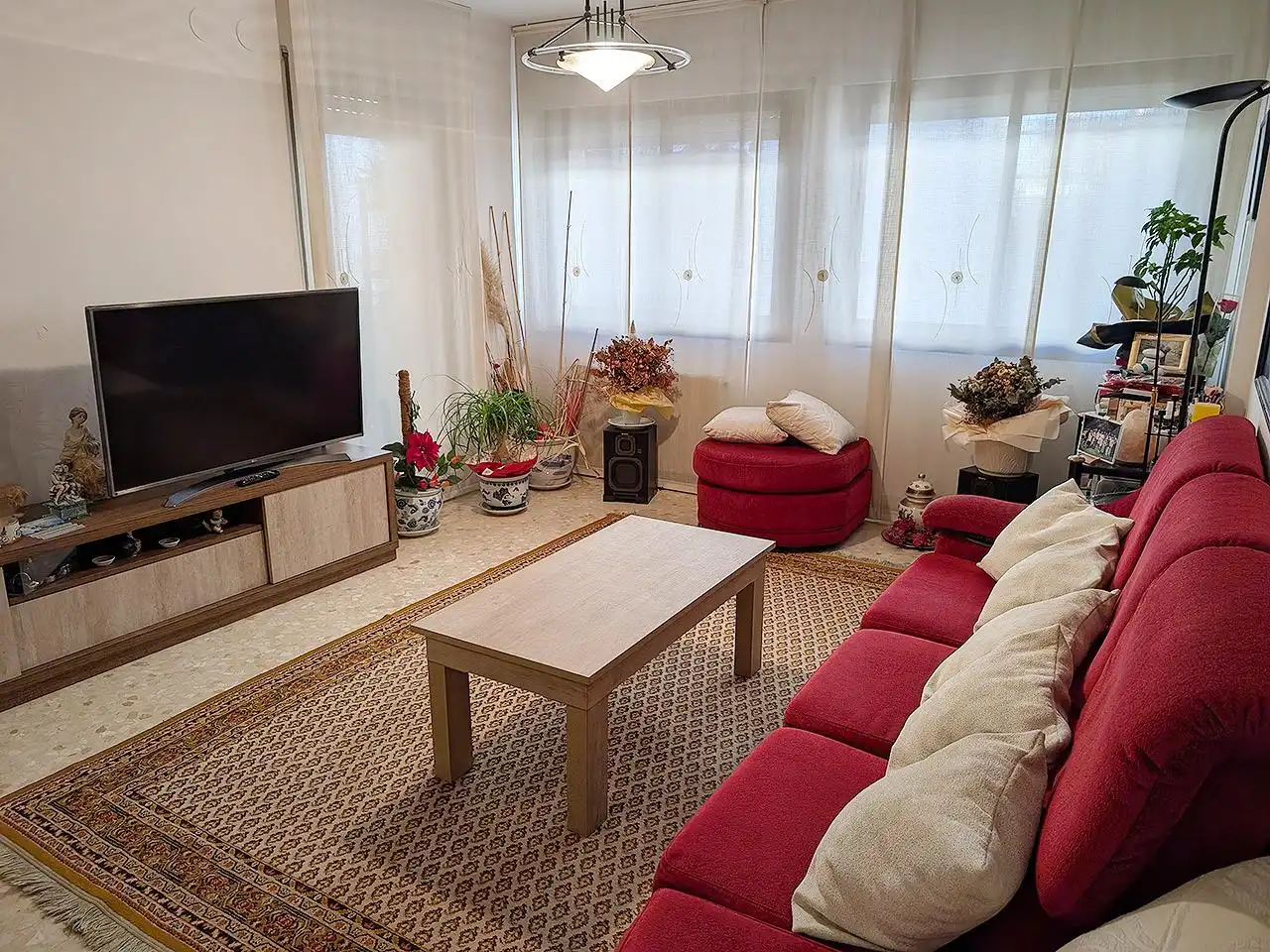 Sala de estar de Piso en venta en Amposta con Calefacción, Amueblado y Balcón