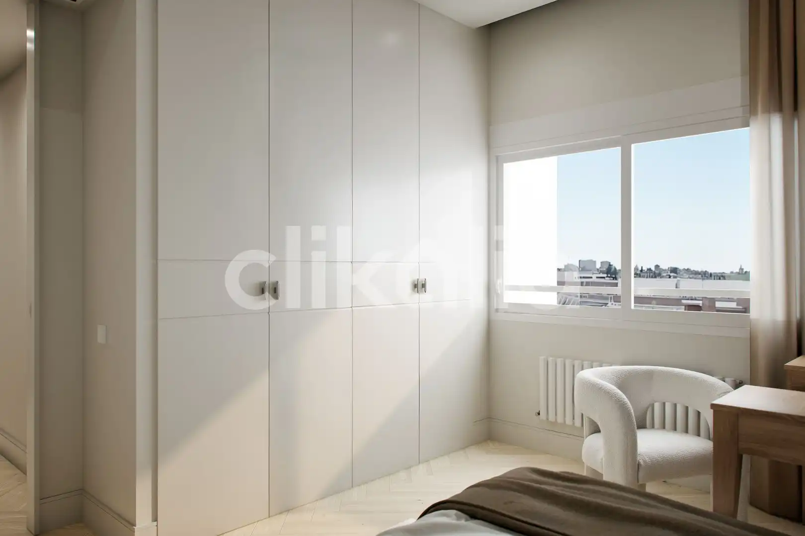 Schlafzimmer von Wohnung zum Verkauf in Madrid mit Klimaanlage, Heizung und Terrasse