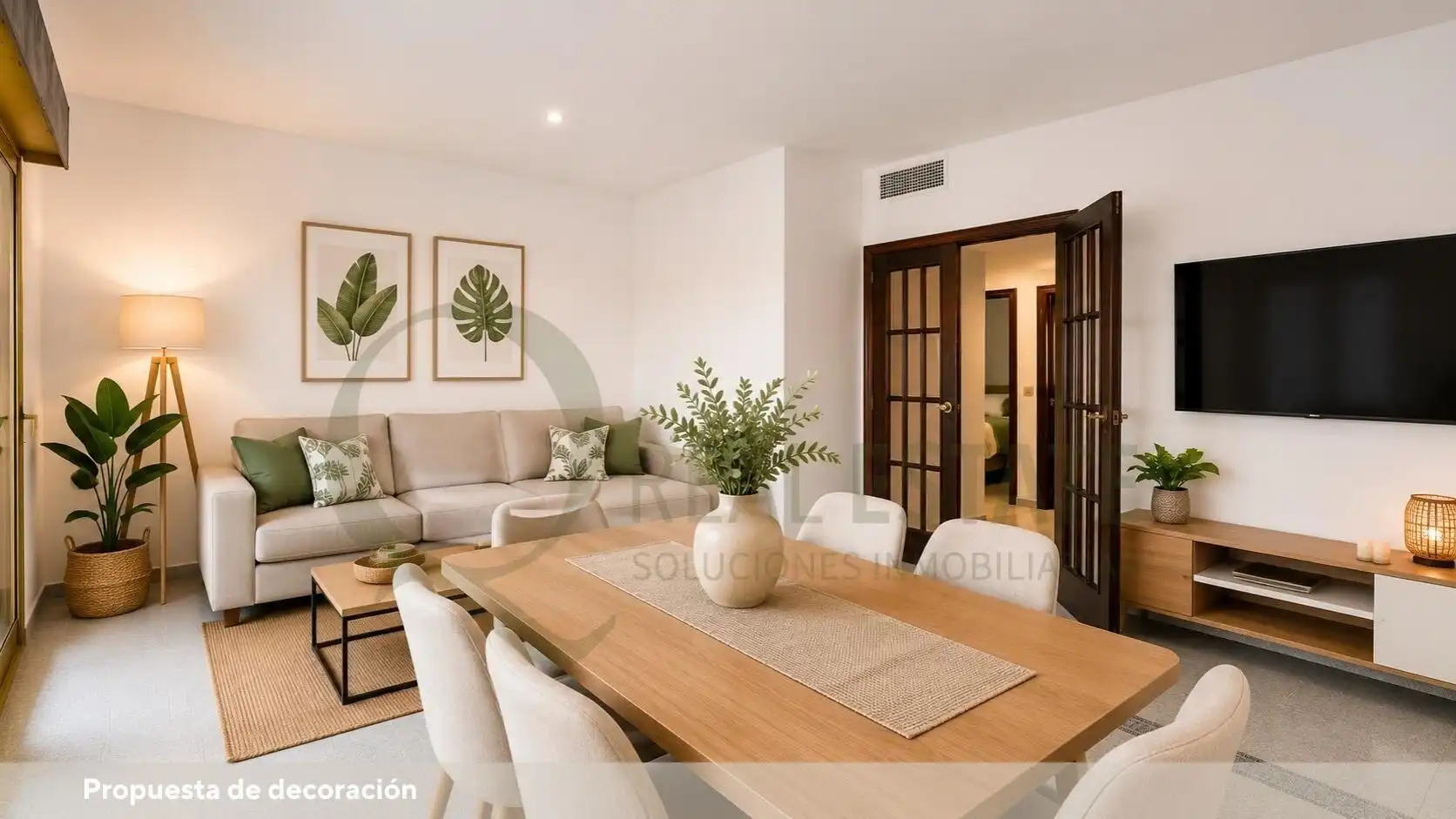 Wohnzimmer von Wohnung zur Miete in El Campello mit Heizung, Privatgarten und Terrasse