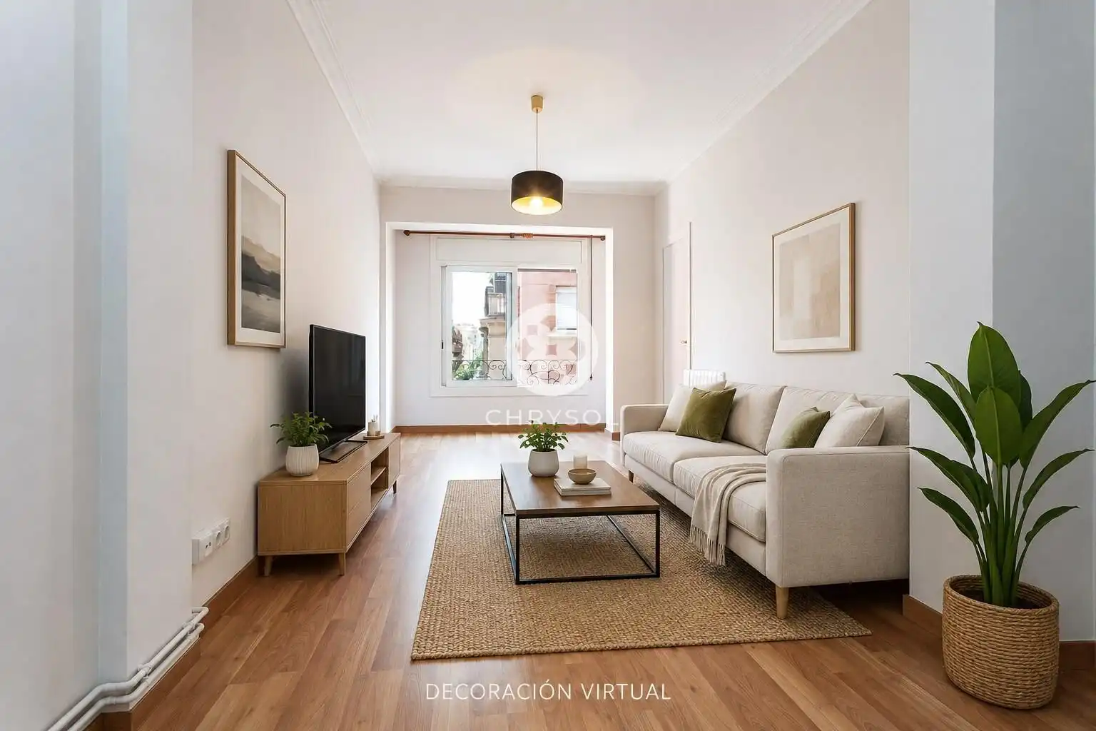 Sala d'estar de Pis en venda en Barcelona amb Aire condicionat, Calefacció i Parquet