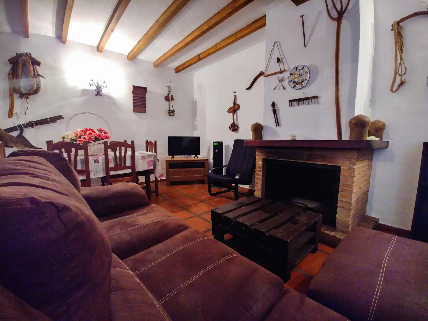 Sala de estar de Finca rústica en venta en Almogía con Aire acondicionado, Terraza y Piscina