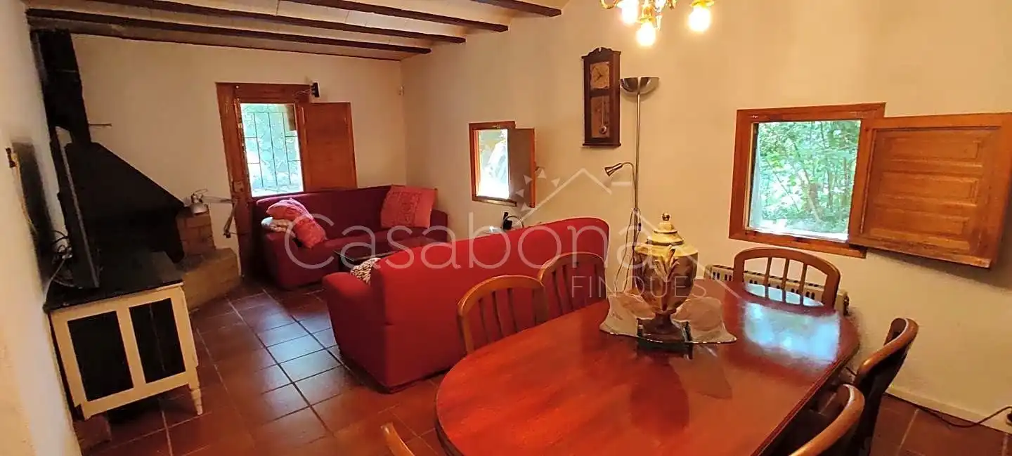Sala de estar de Finca rústica en venta en Arbúcies con Jardín privado, Terraza y Amueblado