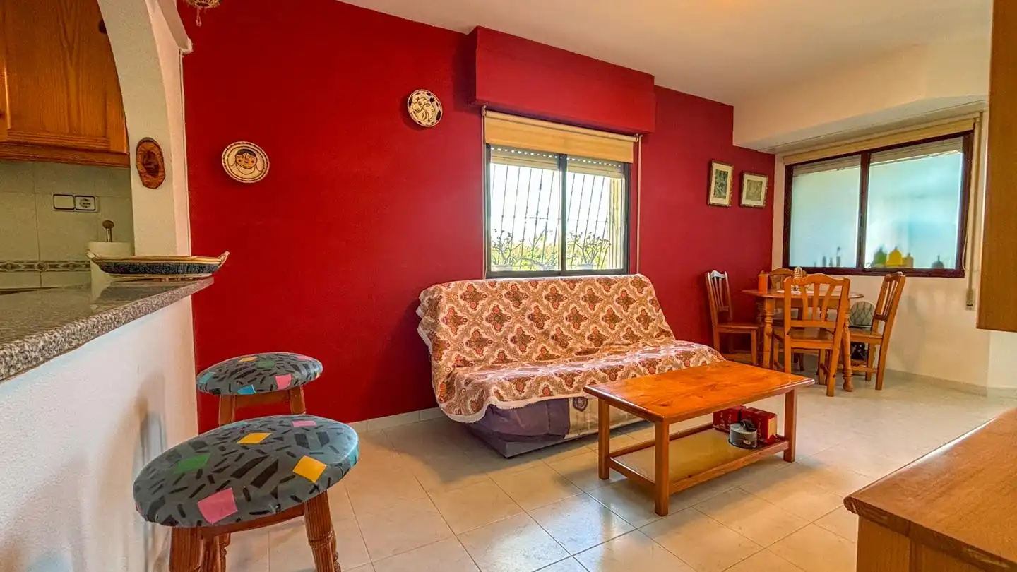 Sala d'estar de Casa adosada en venda en Santa Pola amb Aire condicionat, Jardí privat i Terrassa