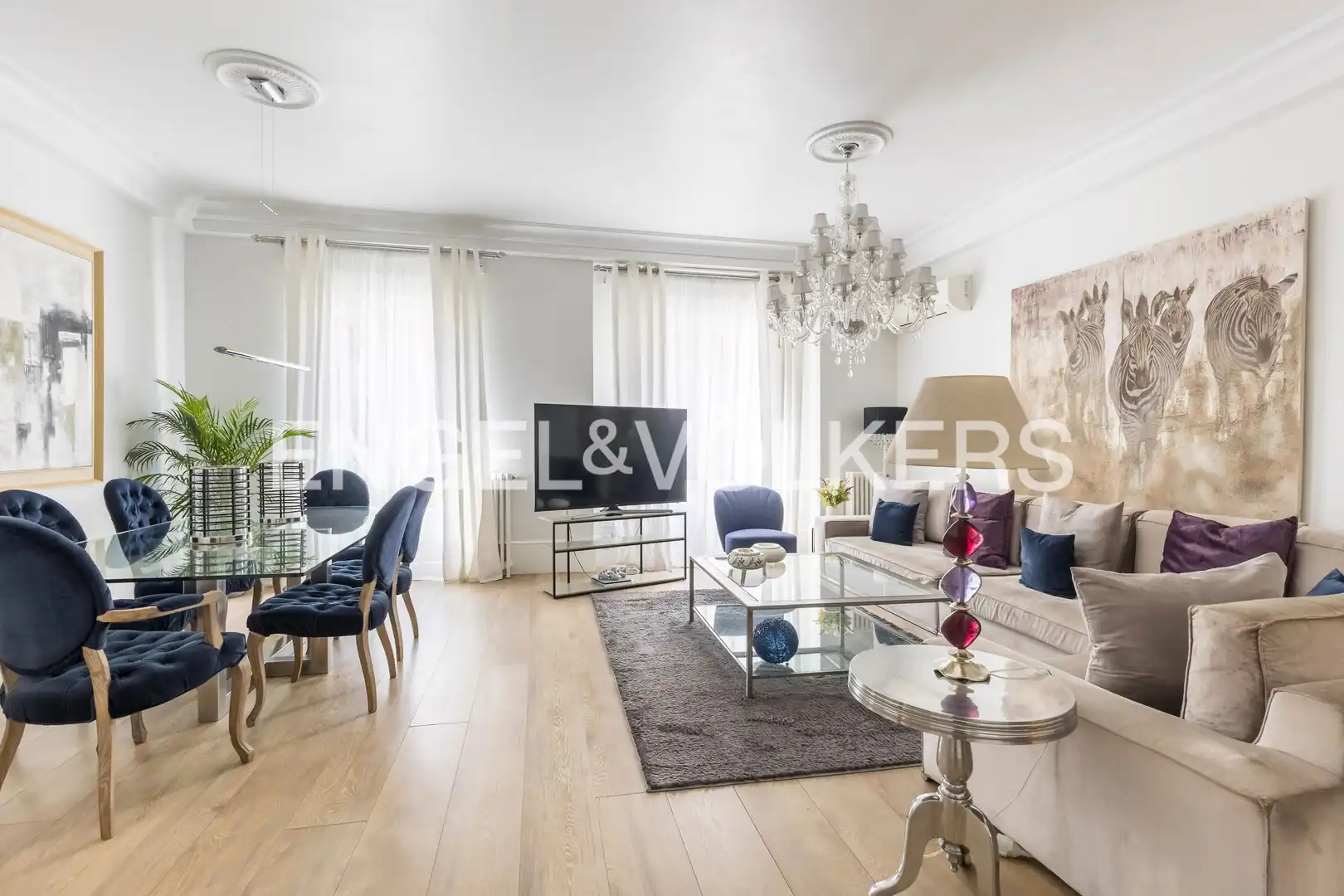 Wohnzimmer von Wohnung zur Miete in Madrid mit Klimaanlage, Heizung und Möbliert