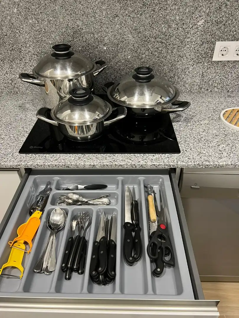 Cocina de Apartamento de alquiler en Cangas  con Calefacción, Amueblado y Horno