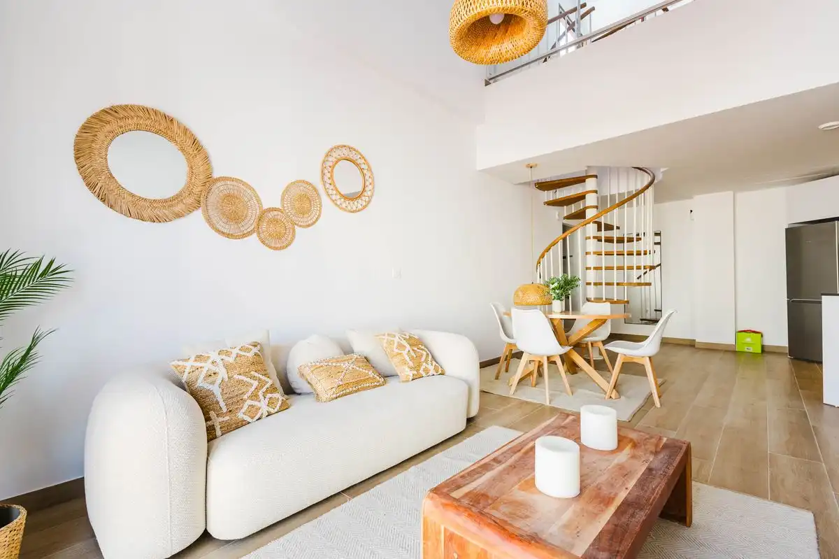Wohnzimmer von Maisonette zum Verkauf in Málaga mit Klimaanlage, Heizung und Terrasse