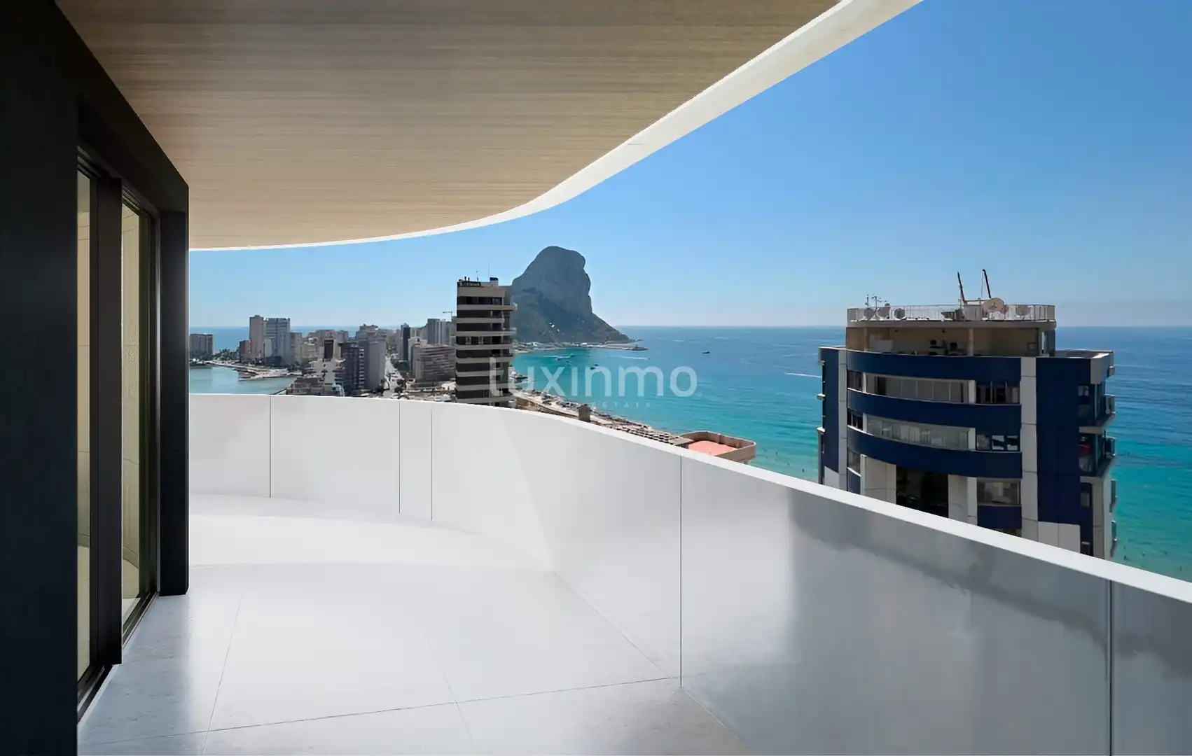 Terrasse von Wohnung zum Verkauf in Calpe / Calp mit Klimaanlage, Terrasse und Gemeinschaftspool