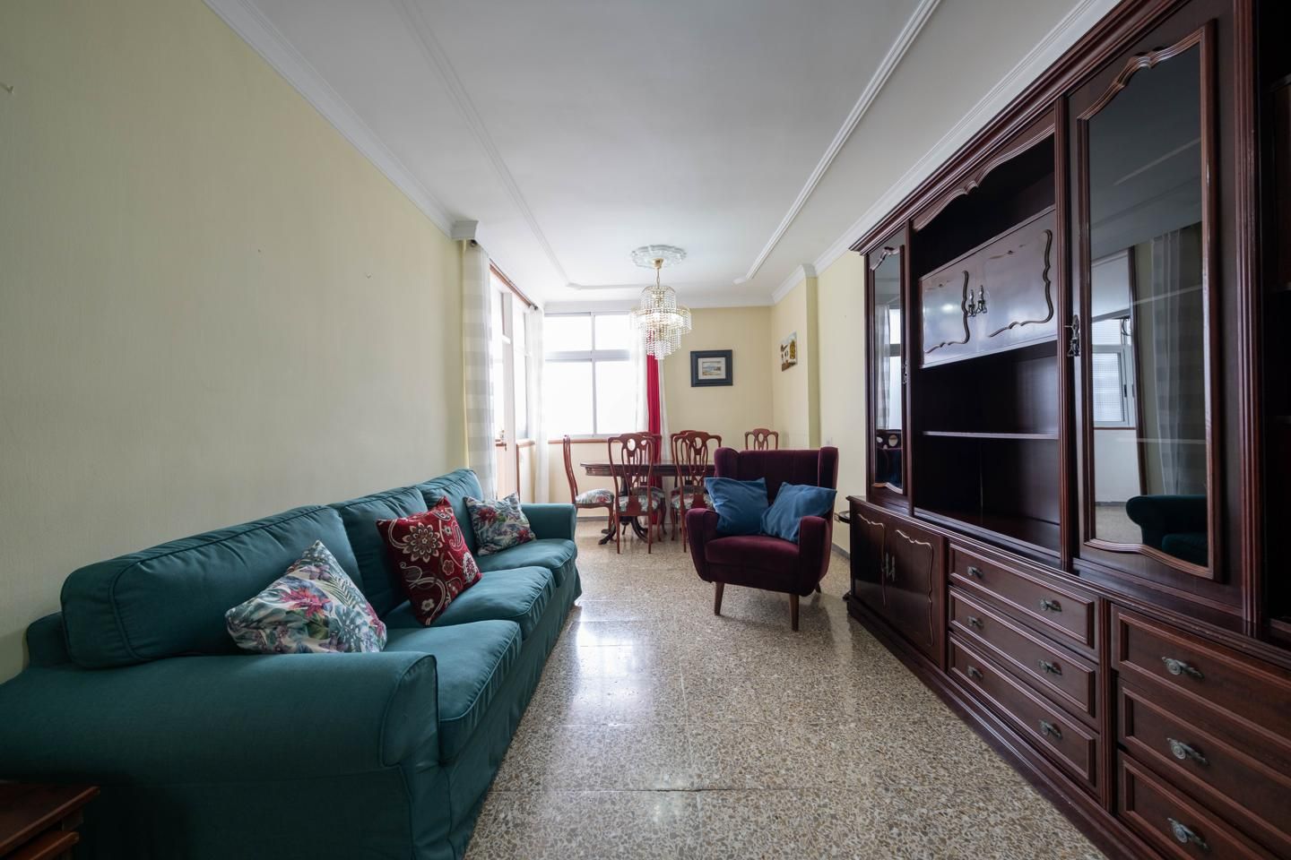 Sala d'estar de Pis en venda en Las Palmas de Gran Canaria amb Terrassa i Moblat