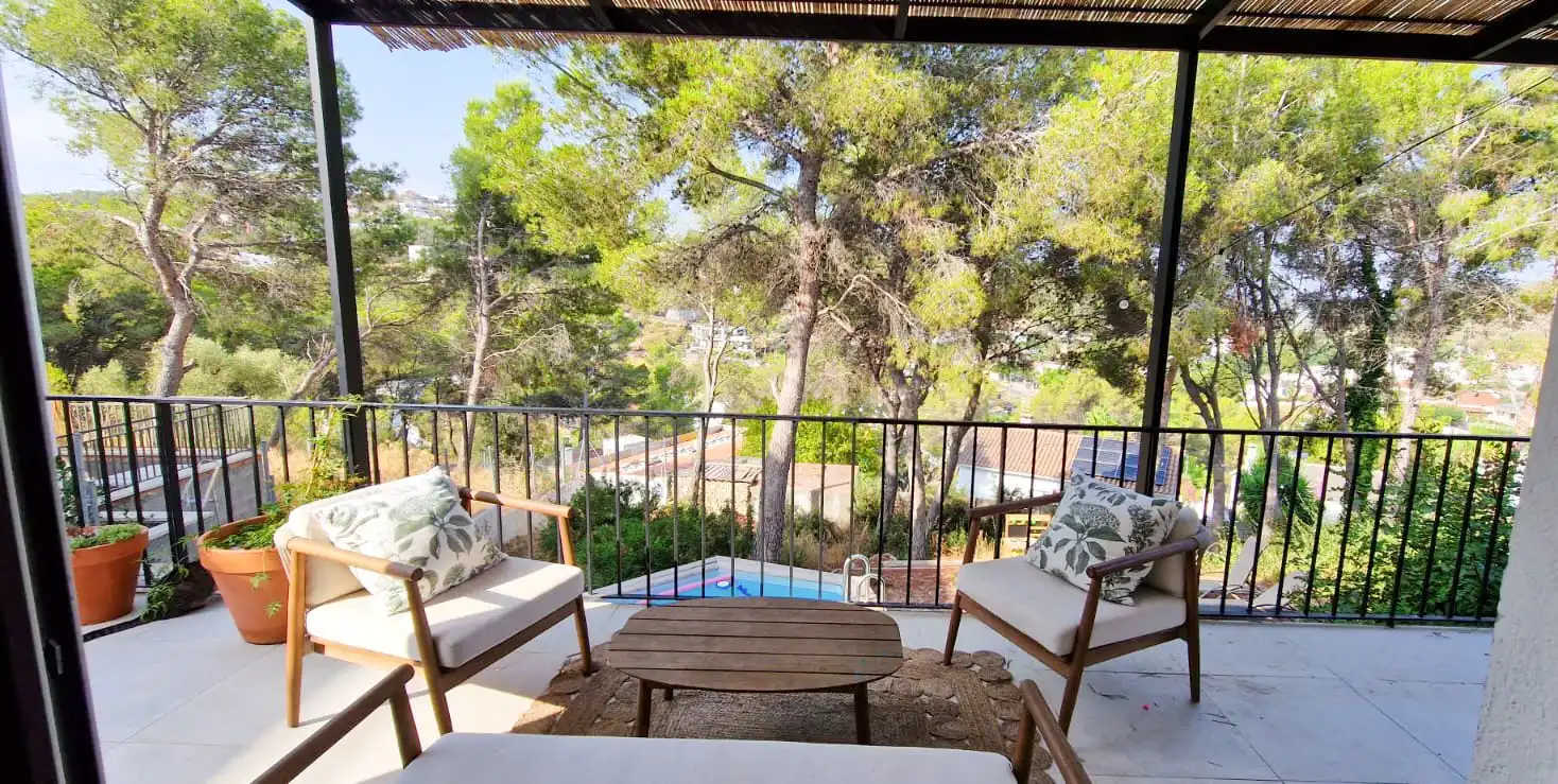 Terrassa de Casa o xalet en venda en Sant Pere de Ribes amb Aire condicionat, Calefacció i Jardí privat