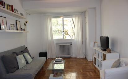 Living room of Flat to rent in  Madrid Capital  with Air Conditioner, Heating and Parquet flooring