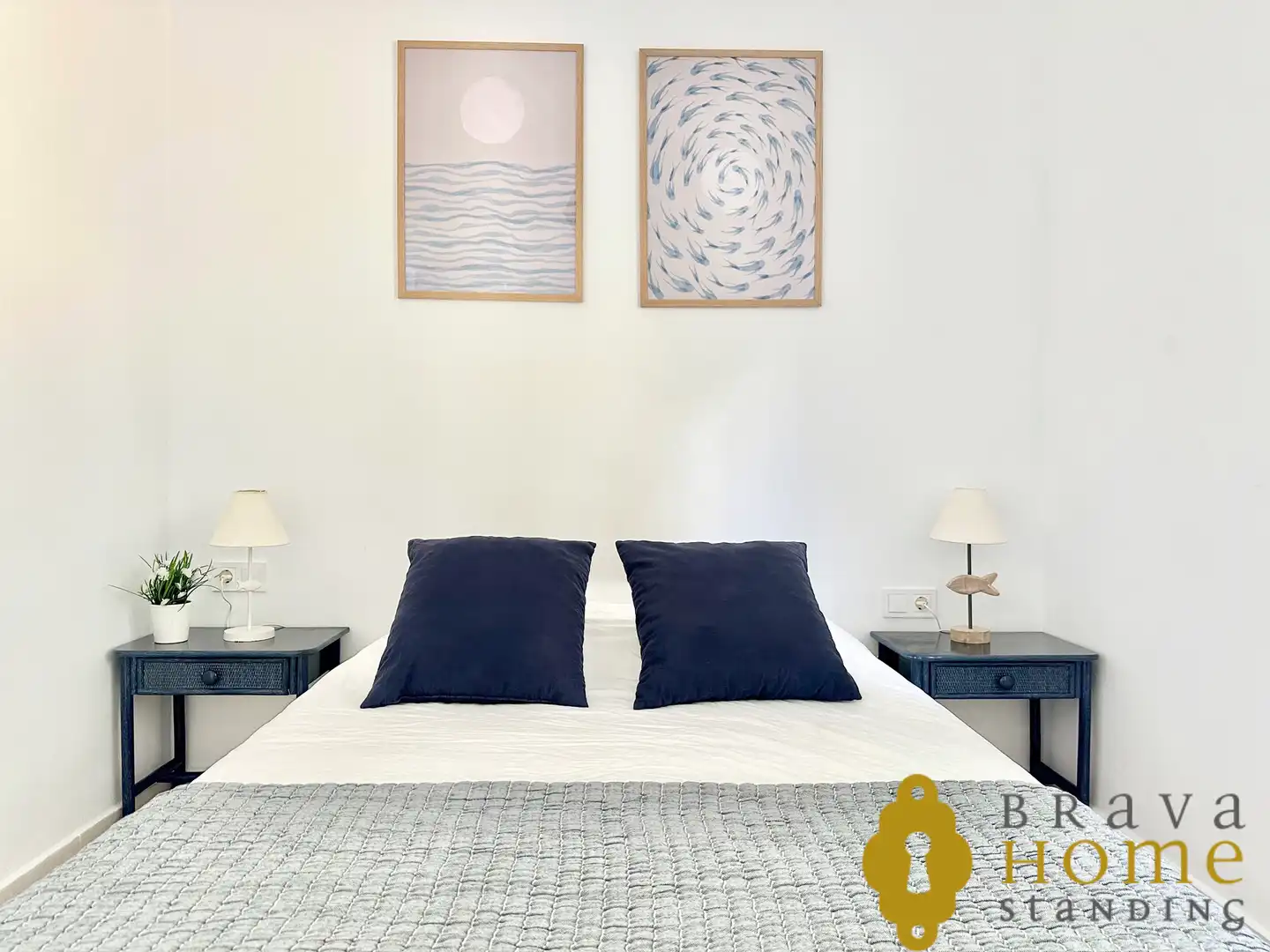 Schlafzimmer von Wohnung zum Verkauf in Roses mit Klimaanlage, Terrasse und Möbliert