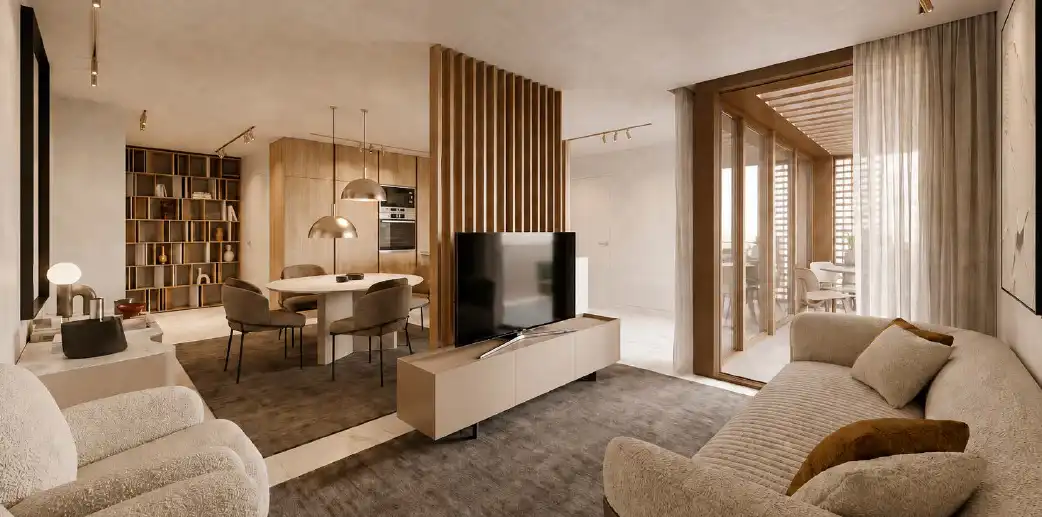 Sala de estar de Apartamento en venta en Palafrugell con Aire acondicionado, Calefacción y Alarma