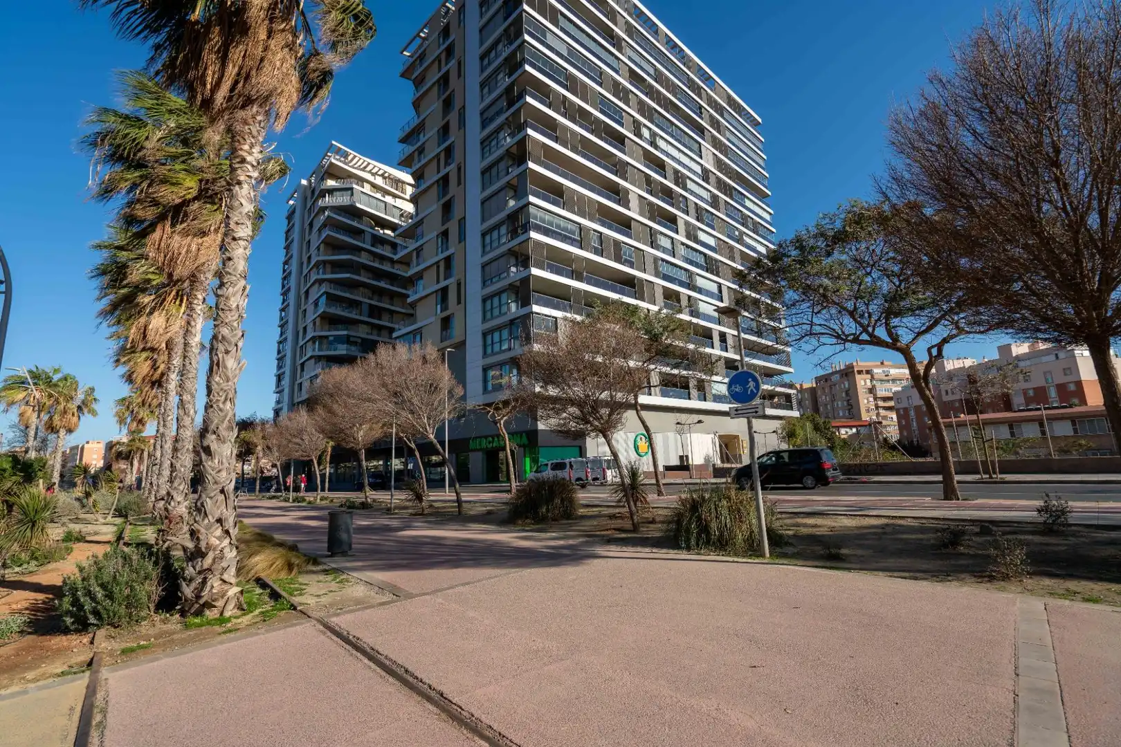 Exterior view of Flat for rent in Almería  with Air Conditioner, Heating and Private garden