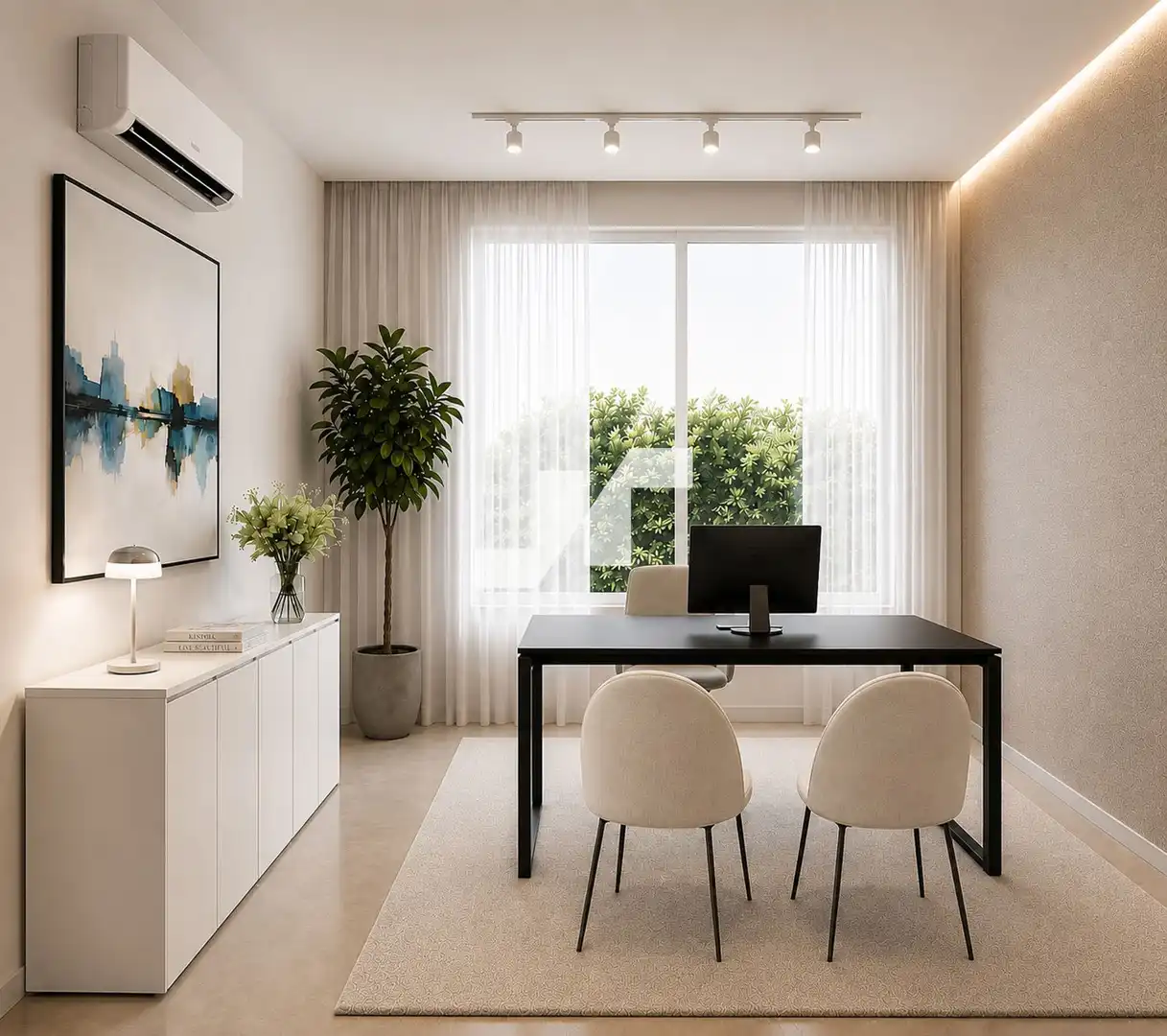 Living room of Office for rent in Vila-real  with Air Conditioner, Furnished and Internet