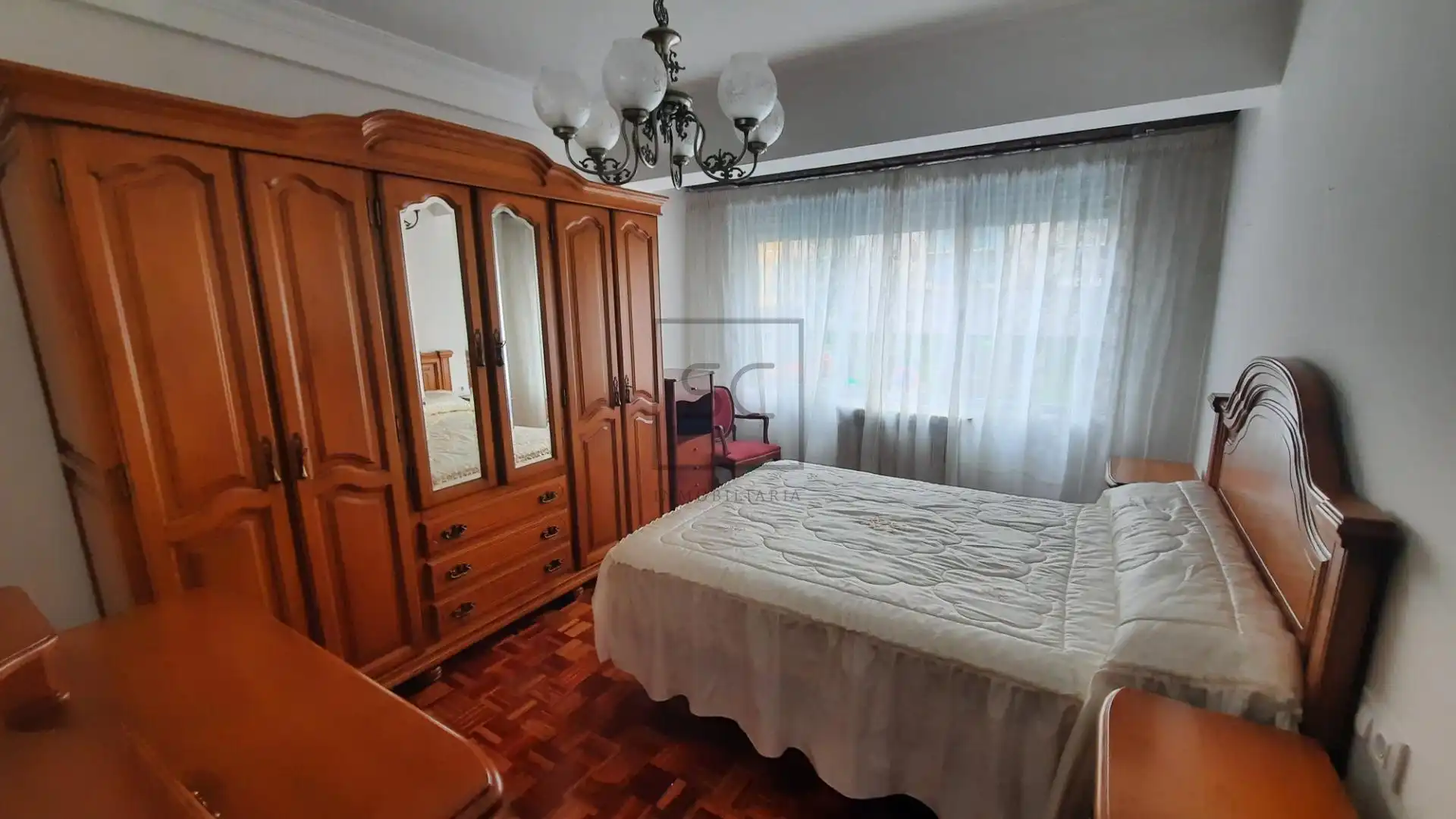 Schlafzimmer von Wohnung zur Miete in Ferrol mit Heizung, Terrasse und Möbliert