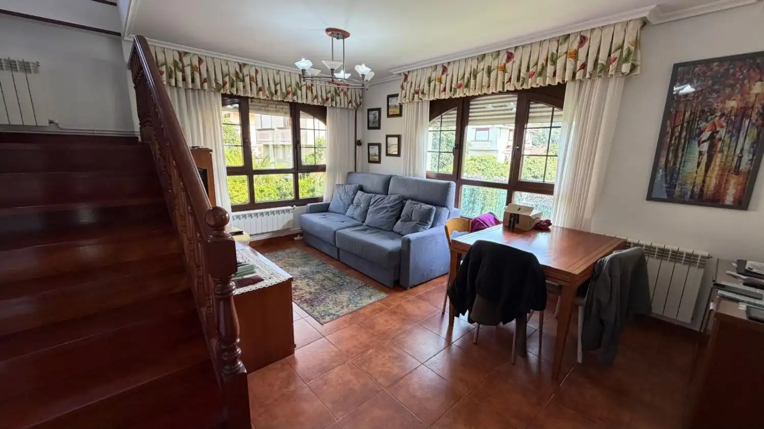 Wohnzimmer von Einfamilien-Reihenhaus zum Verkauf in Argoños  mit Heizung und Terrasse