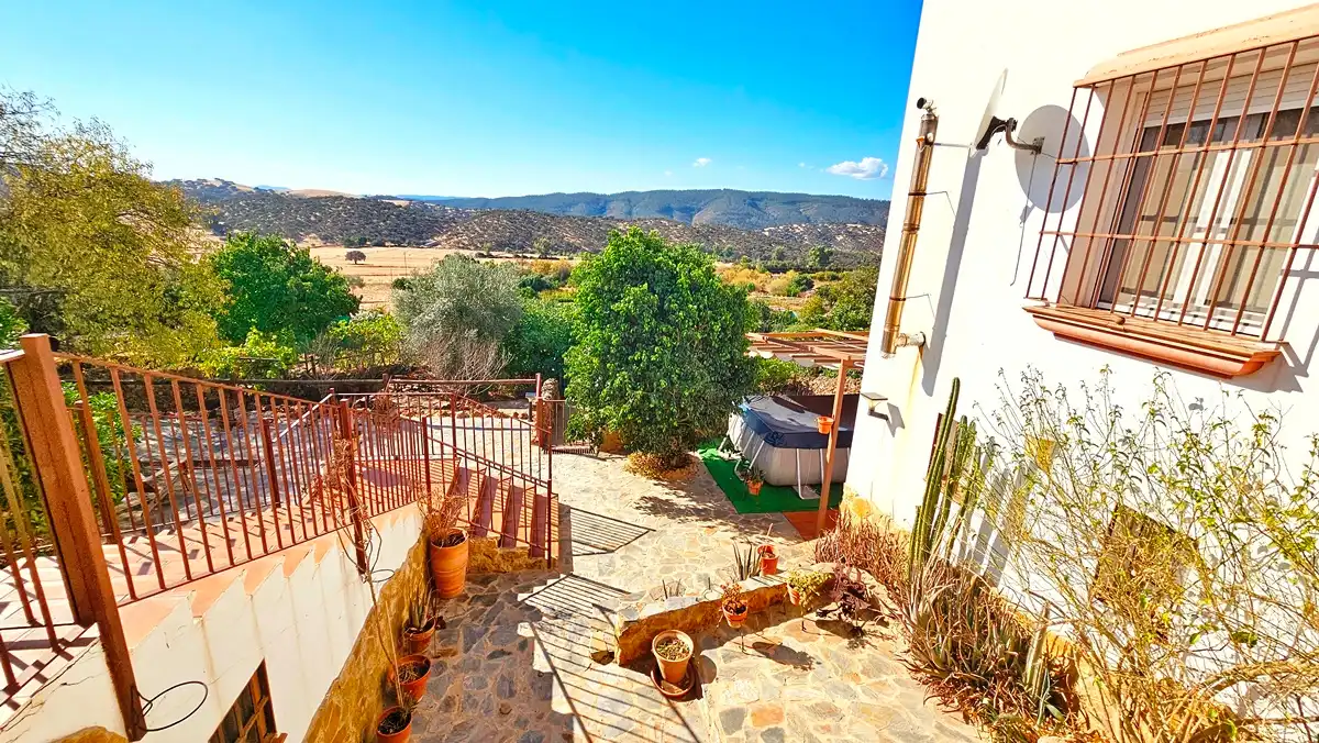 Vista exterior de Casa o chalet en venta en Cañaveral de León con Aire acondicionado, Jardín privado y Terraza