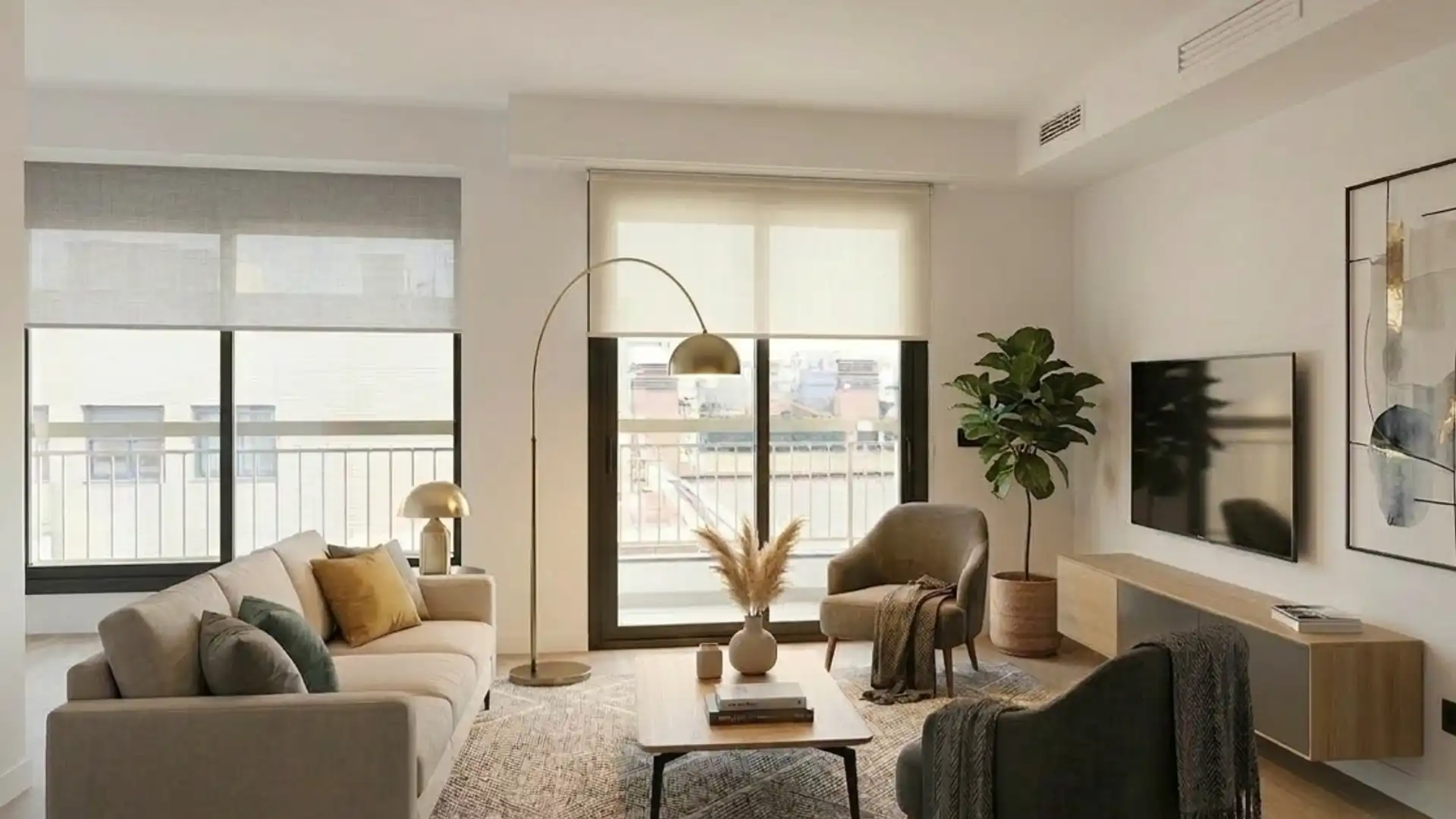 Living room of Flat for sale in Ripollet  with Air Conditioner, Heating and Parquet flooring