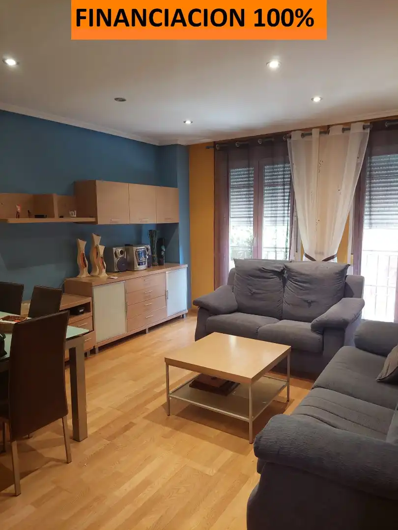 Sala de estar de Piso en venta en Borja con Calefacción, Parquet y Terraza